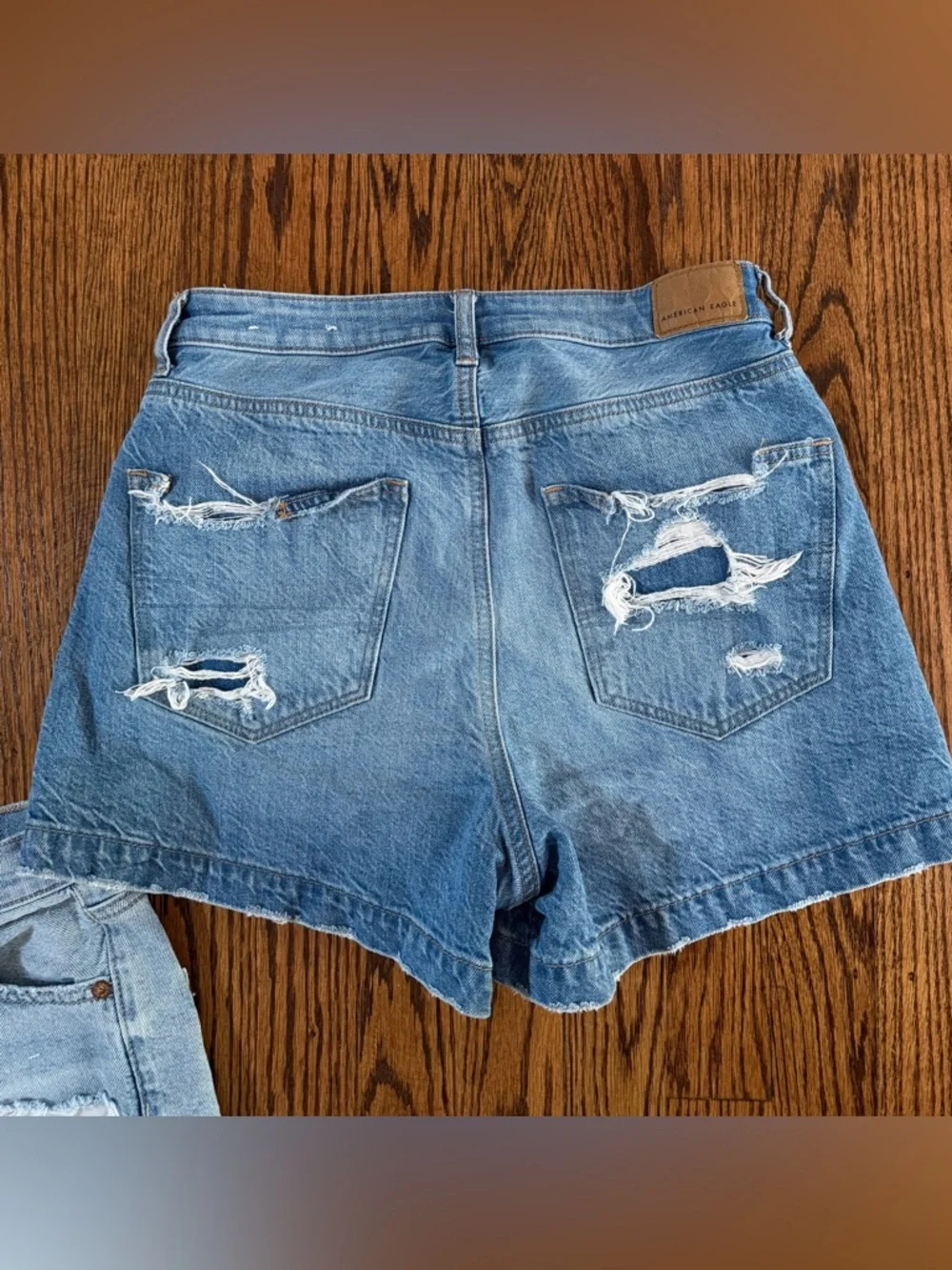 American Eagle Outfitters BUNDLE - Button Skort & Distressed Denim Shorts Size 4 - Picture 3 of 6